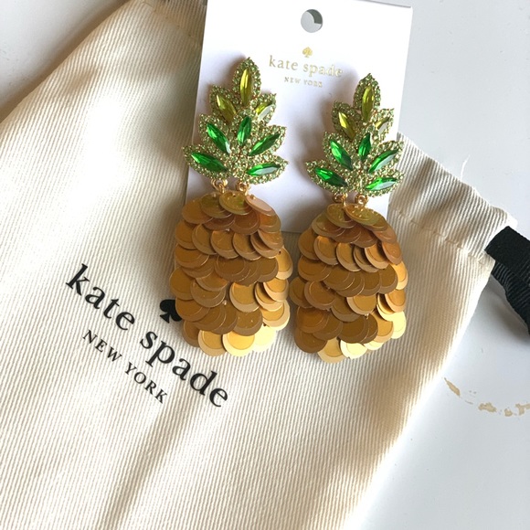 Kate spade by the pool pineapple statement earring - Picture 7 of 8